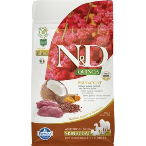  N&D Dog Quinoa Skin&coat vadhús&kókusz Adult mini 800g