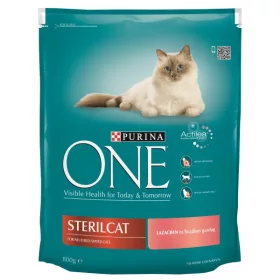 ONE Száraz Macska Sterilcat Lazac+Búza 800g