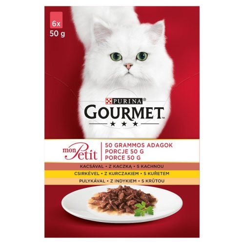 Gourmet Mon Petit Kacsával/Csirkével/Pulykával 6x50g