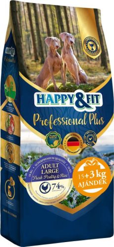 Happy&Fit Professional Plus Adult Fresh Poultry&Rice Large 18kg