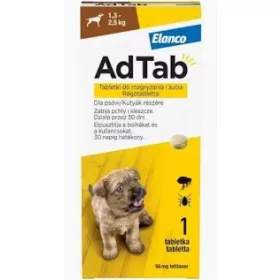   AdTab rágótabletta mini testű kutyáknak (1,3-2,5 kg), 56mg