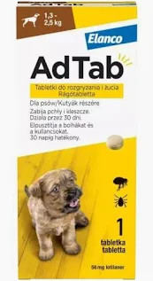 AdTab rágótabletta mini testű kutyáknak (1,3-2,5 kg), 56mg