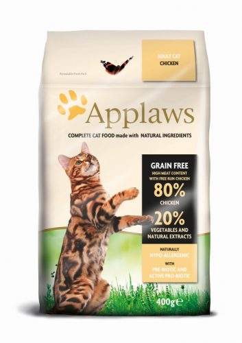 Applaws Cat Adult Csirke - Felnőtt macska szárazeledel - Gabona mentes - hypoallergen- csirke 80 % - Zöldség 20 % 400g