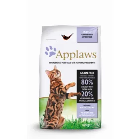   Applaws Cat Adult- Felnőtt macska száraz eledel - Hypo allergen -  Csirke és Kacsa 80% - Zöldség 20 % 400g
