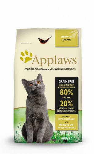 Applaws Cat Senior- Száraz eledel idős macska - Gabona mentes- Hypoallergen - csirke 80% - Zöldség 20 %  400g