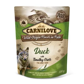   Carnilove Dog tasakos Paté Duck with Timothy Grass - Kacsa mezei komócsinnal 300g HU