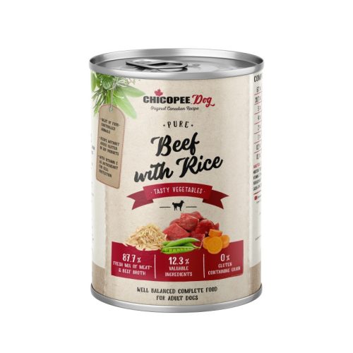 Chicopee konzerv Dog Adult Pure Beef&Rice 400g