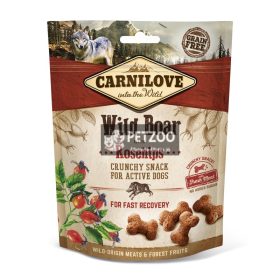   CARNILOVE DOG CRUNCHY SNACK WILD BOAR & ROSEHIPS- VADDISZNÓ HÚSSAL ÉS CSIPKEBOGYÓVAL 200G