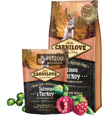 Carnilove Puppy Salmon&Turkey Large - Kölyök Kutya Száraztáp Nagy testű - Lazac és Pulyka 