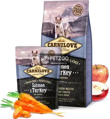 Carnilove Puppy Salmon&Turkey - Kölyök kutya Száraztáp - Lazac és Pulyka 1,5kg