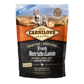   Carnilove Fresh Dog Adult Ostrich&Lamb -Felnőtt Száraztáp - Strucc&Bárány - Excellent Digestion 1,5kg