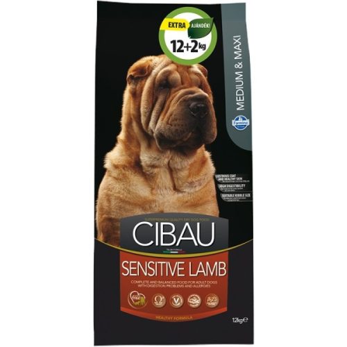 Cibau Sensitive Adult Lamb Medium&maxi 12+2kg