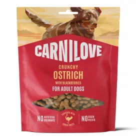  Carnilove Dog Crunchy Snack Ostrich with blackberries - Strucchús szederrel 200g