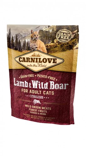 Carnilove Cat Adult Lamb&Wild boar – Bárány&Vaddisznó - Sterilised 400g