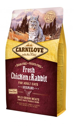 Carnilove Fresh Cat Adult Chicken&Rabbit - Csirke&Nyúl - Gourmand 2kg