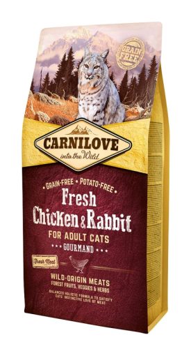 Carnilove Fresh Cat Adult Chicken&Rabbit - Csirke&Nyúl - Gourmand 6kg