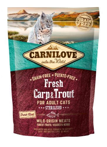 Carnilove Fresh Cat Adult Carp&Trout - Ponty&Pisztráng - Sterilised 400g