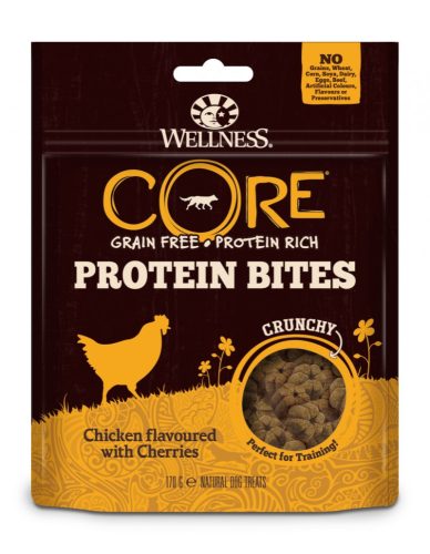 Wellness Core Dog Protein Bites Crunchy Jutalomfalat Csirke&Cseresznye 170g