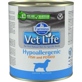   Vet Life Natural Diet Dog konzerv Hypoallergenic Fish&Potato 300g