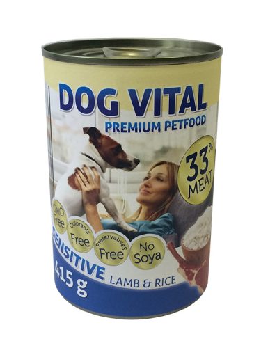 Dog Vital konzerv sensitive lamb&rice 415gr