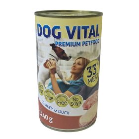 Dog Vital konzerv turkey&duck 1240gr