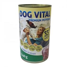   Dog Vital konzerv nyúl, szív 1240g/Ez a termék 12 db-os kiszerelésben kapható