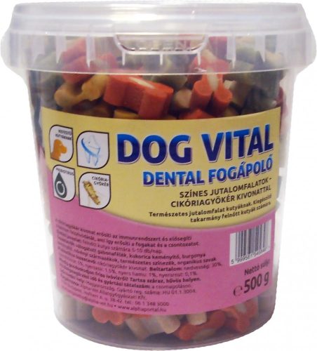 Dog Vital Dental Jutalomfalat Fogápoló / Színes Jutalomfalatok 500g
