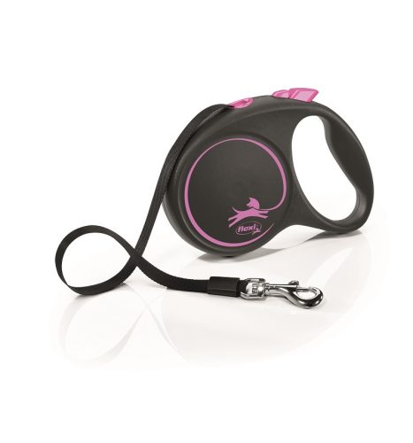 Flexi Black Design L Szalag 5m 50kg-ig Pink