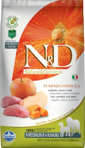 N&D Dog Grain Free vaddisznó&alma sütőtökkel adult medium/maxi 2,5kg
