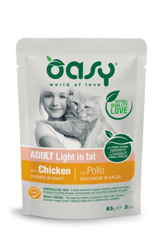 Oasy Cat Alutasakos Chunks in Gravy Adult Light in Fat 85g