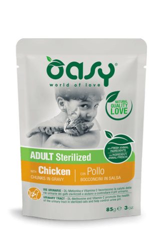 Oasy Cat Alutasakos Chunks in Gravy Adult Sterilized Chicken 85g