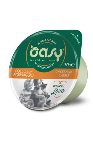 Oasy Cat Tálka More Love Chicken&Cheese 70g