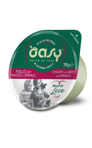 Oasy Cat Tálka More Love Chicken&Beef&Spinach 70g