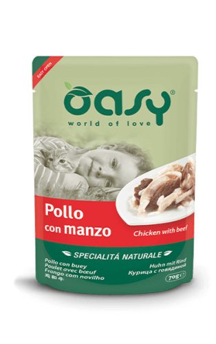 Oasy Cat Alutasak Natural Chicken&Beef 70g