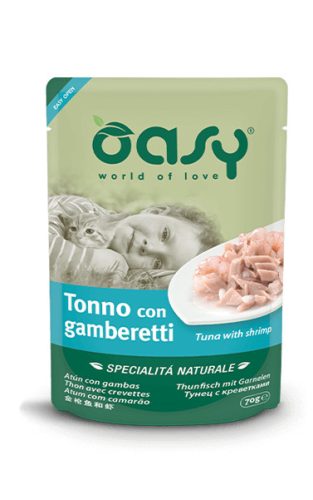 Oasy Cat Alutasak Natural Tuna&Shrimp 70g