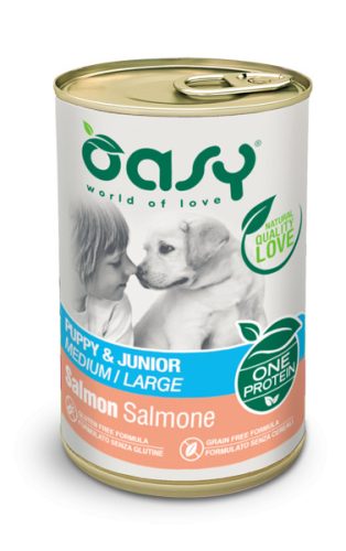 Oasy Dog Konzerv OP Puppy&Junior Medium/Large Salmon 400g