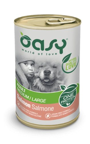 Oasy Dog Konzerv OP Adult Medium/Large Salmon 400g