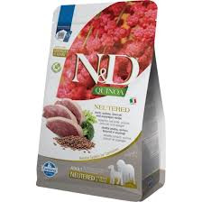  N&D Quinoa Dog Kacsa,brokkoli & spárga adult neutered medium & maxi 2,5kg