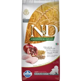   N&D Dog Ancestral Grain csirke,tönköly,zab&gránátalma Puppy Medium&maxi 12kg