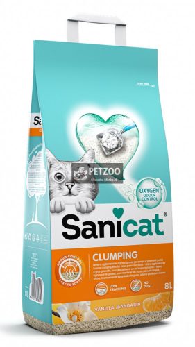 Sanicat macskaalom Clumping Vanília&mandarin csomósodó bentonit 8l