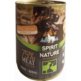   Spirit of Nature Dog konzerv Bárányhússal és nyúlhússal 800gr