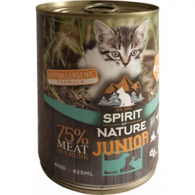   Spirit of Nature Cat konzerv Junior Bárányhússal és nyúlhússal 415gr/12db
