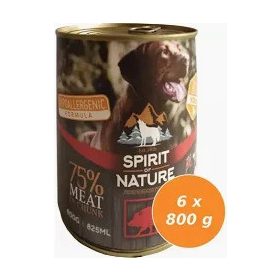   Spirit of Nature Dog konzerv Vaddisznóhússal 800gr/Ez a termék 6 db-os kiszerelésben kapható
