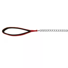Póráz Láncos nylon fogóval 1m/4mm piros