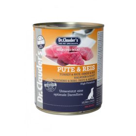 Dr.Clauders Dog Konzerv Selected Meat Pulyka&Rizs 800g 
